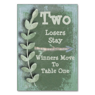 Boho Arrow Bunco Table Card #2 Tischnummer