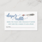 Boho Arrow Diaper Raffle Ticket Begleitkarte (Vorderseite)