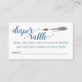 Boho Arrow Diaper Raffle Ticket Begleitkarte