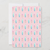 Boho Arrow Feather Baby Shower Einladungen (Rückseite)