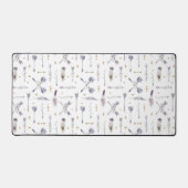 Boho Arrow & Feather Pattern Schreibtischunterlage (Vorderseite)