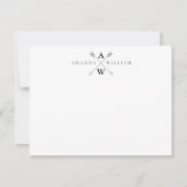 Boho Arrow Lässig Couple Stationery Mitteilungskarte (Vorderseite)