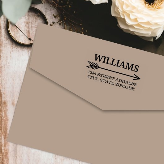 Boho Arrow Rücksendeadresse Permastempel