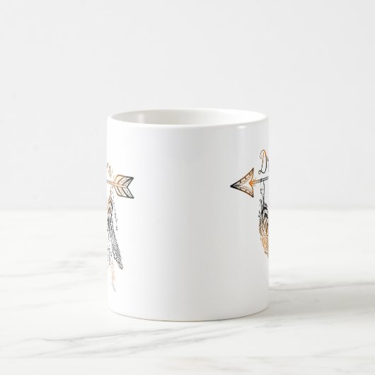 Boho Arrow und Feather Dream Kaffeetasse (Mittel)