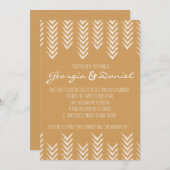 Boho Arrowhead Wedding Einladung (Vorne/Hinten)