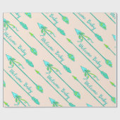 Boho Arrows Baby Duschgeschenkpapier Geschenkpapier (Flach)