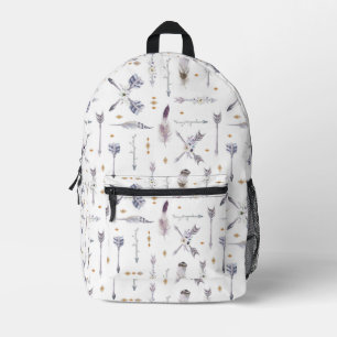 Boho Arrows & Sky Feathers Bedruckter Rucksack