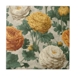 Boho Art Deco Ranunculus Tiles For Artful Floors Fliese