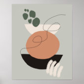 Boho Art Minimalismus Ästhetische Illustration Kun Poster (Vorne)