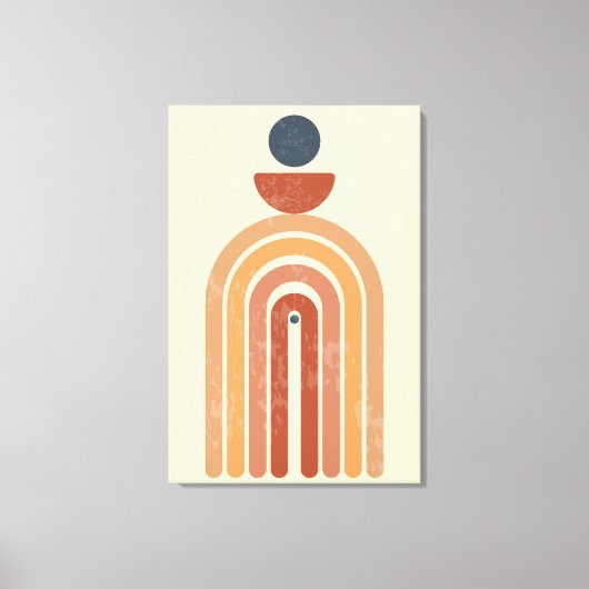 Boho Art Mitte des Jahrhunderts, Stretched Large F Leinwanddruck (Vorderseite)