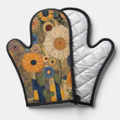 Boho Art Nouveau Gold Garden Daisy Individuelle Na Ofenhandschuh (Vorderseite/Rückseite)