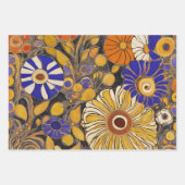 Boho Art Nouveau Wildblume Garden Geschenkpapier Set (Vorderseite 3)