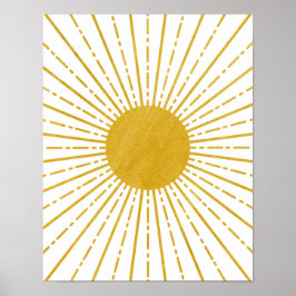 Boho Art Poster, Boho Wall Art, Sun Wall Art Poster