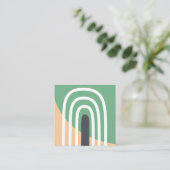 Boho art rainbow white lines Card Begleitkarte (Stehend Vorderseite)