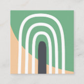 Boho art rainbow white lines Card Begleitkarte (Vorderseite)