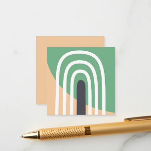 Boho art rainbow white lines Card Begleitkarte