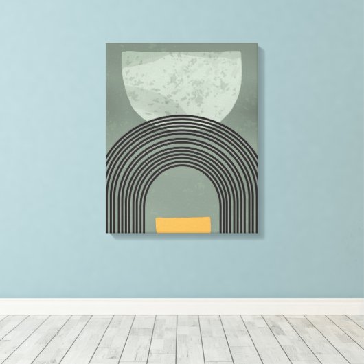 Boho Art Regenbogen Leinwanddruck (Insitu (Holzboden))