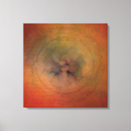 Boho Art Sukkulationen auf orangefarbenem Hintergr Leinwanddruck