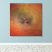 Boho Art Sukkulationen auf orangefarbenem Hintergr Leinwanddruck (Insitu (Holzboden))