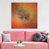 Boho Art Sukkulationen auf orangefarbenem Hintergr Leinwanddruck (Insitu (Wohnzimmer))