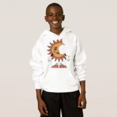 Boho art sun and moon hoodie (Vorne ganz)