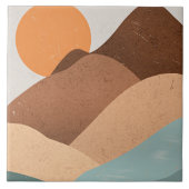 Boho art Sunset Fliese (Vorderseite)