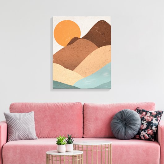Boho art Sunset Leinwanddruck (Insitu (Wohnzimmer))