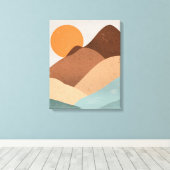 Boho art Sunset Leinwanddruck (Insitu (Holzboden))