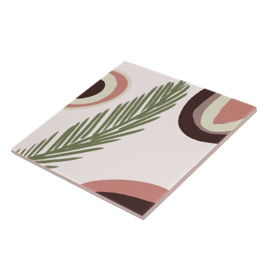 Boho Art Tropical Rainbow Natural Fliese (Seite)