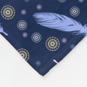 boho Art versieht Muster mit Federn Fleecedecke (Ecke)