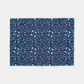 boho Art versieht Muster mit Federn Fleecedecke (Vorderseite (Horizontal))