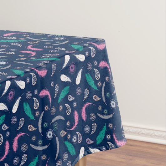 boho Art versieht Muster mit Federn Tischdecke (Beispiel)