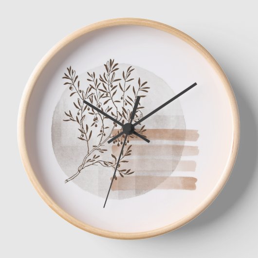 Boho Art Wall Clock - Bohemischer Stil Uhr (Vorderseite)