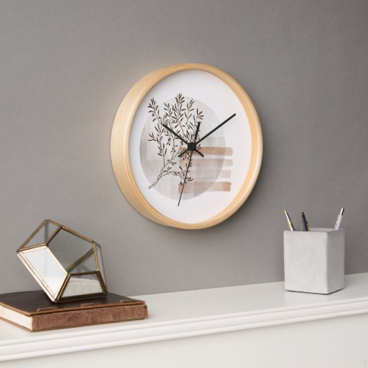 Boho Art Wall Clock - Bohemischer Stil Uhr (Büro)