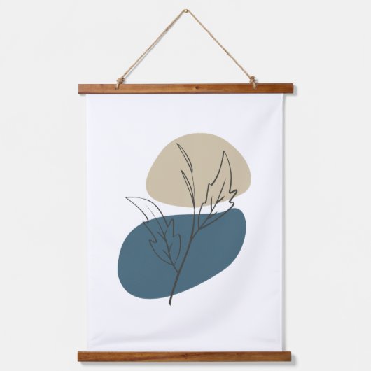 Boho Art Wandteppich Mit Holzrahmen (Vorderseite)