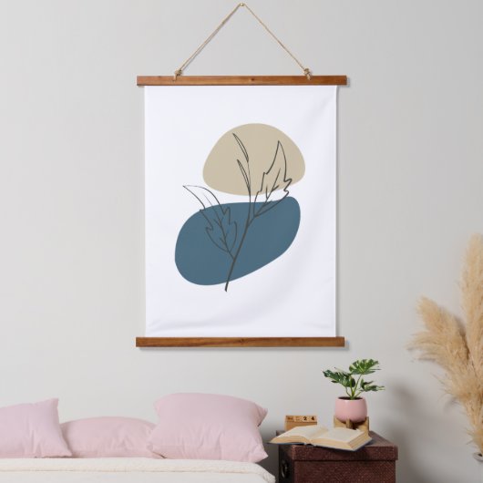 Boho Art Wandteppich Mit Holzrahmen (Schlafzimmer)