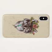 Boho Art-Wolf-Halo-Porträt Case-Mate iPhone Hülle (Rückseite (Horizontal))