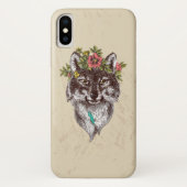 Boho Art-Wolf-Halo-Porträt Case-Mate iPhone Hülle (Rückseite)