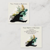 Boho Artful Yoga Tree of Life Sacred Geometry Quadratische Visitenkarte (Vorne/Hinten)