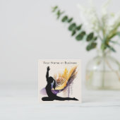 Boho Artful Yoga Vesica Pisces Sacred Geometry Quadratische Visitenkarte (Stehend Vorderseite)