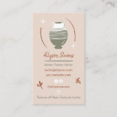 Boho Artisan Pottery Maker Crafts Foto qr Visitenkarte (Vorderseite)