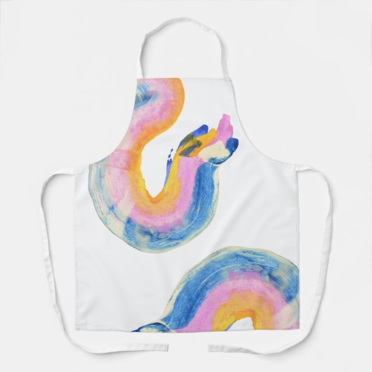 Boho Artistic Abstrakt Paint Strokes Schürze (Vorderseite)