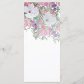 Boho Artistic Fairy Blumengarten Menükarte (Rückseite)