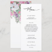 Boho Artistic Fairy Blumengarten Menükarte (Vorne/Hinten)