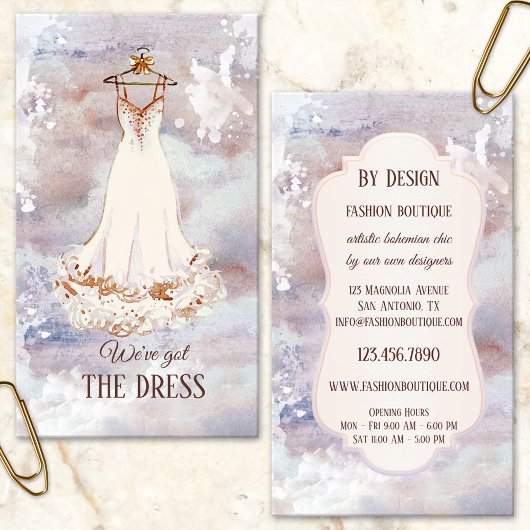 Boho Artistic Fashion Boutique Business Card Visitenkarte
