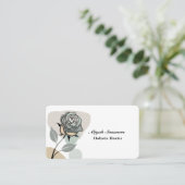 Boho Artistic Rose Meditative Business Card Visitenkarte (Stehend Vorderseite)