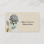 Boho Artistic Rose Meditative Business Card Visitenkarte (Vorderseite)