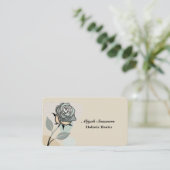 Boho Artistic Rose Meditative Business Card Visitenkarte (Stehend Vorderseite)