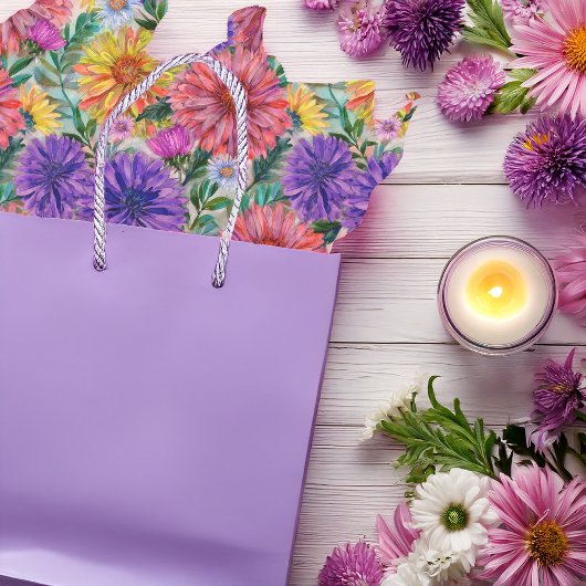 Boho Aster Blumen Floral Seidenpapier