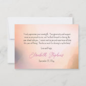 Boho Aster Flowers Floral Birthday Party Dankeskarte (Rückseite)